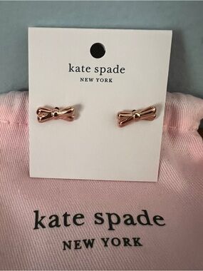 kate spade Kids Rose Gold Bow Stud Earrings